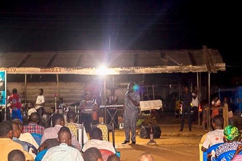 Group of believers gathered for a discipleship meeting in Ghana